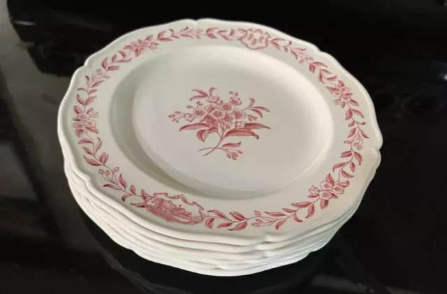 Set of 6 Vintage Wedgwood Connecticut Laurel Side Plates 8"  Round