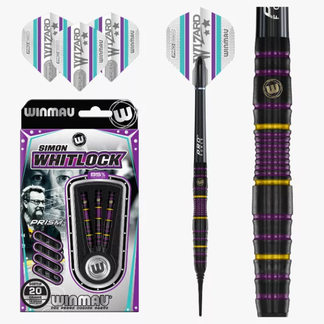 Winmau Darts Simon Whitlock Pro Series 85% 20g (Soft Dart) Dartpfeil NEU