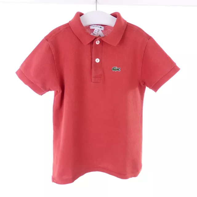 Polo-shirt bambini Lacoste ragazzi rossa taglia 6 116 cm