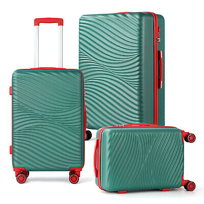 3 Pieces Luggage Set Spinner Lightweight Hardside Travel Suitcase with TSA Lock
