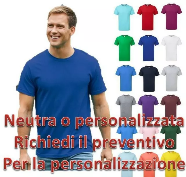 T-shirt Maglietta Uomo Manica Corta gildan 100% cotone pesante 203 grammi