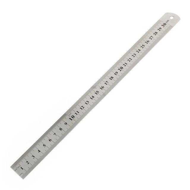 OFFICE SILVER TONE 2 Sides 30cm 12