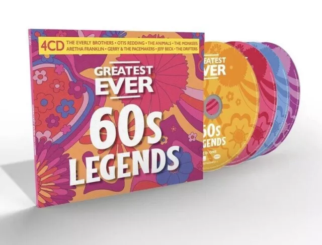 Greatest Ever! 60s Legends CD (2022) NEW AND SEALED 4 Disc Box Set Pop Rock Soul