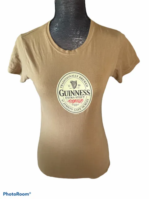 Guinness Womens Size M Brown Extra Stout Cotton Tshirt