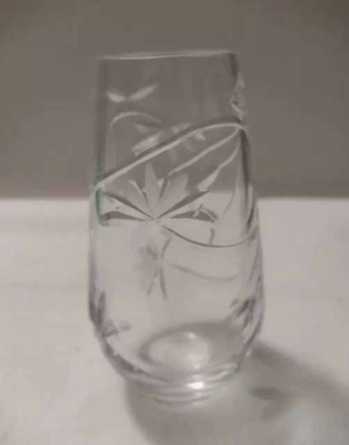 Royal Doulton Fine Crystal Posy Vase 12cm High Floral Design