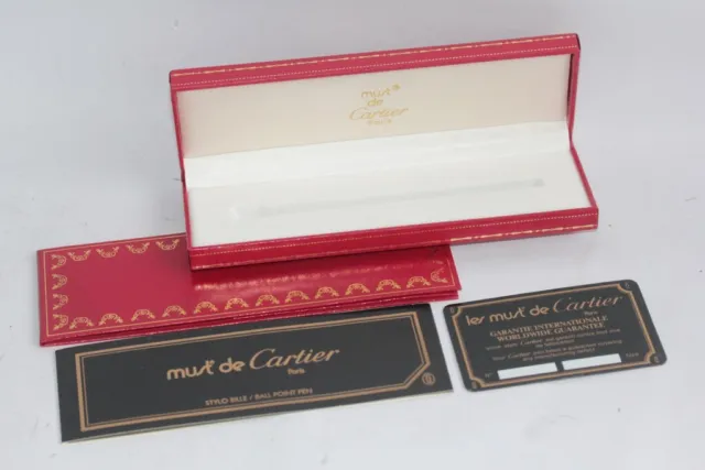 CARTIER Écrin pour stylo + garantie Must de Cartier (56361)