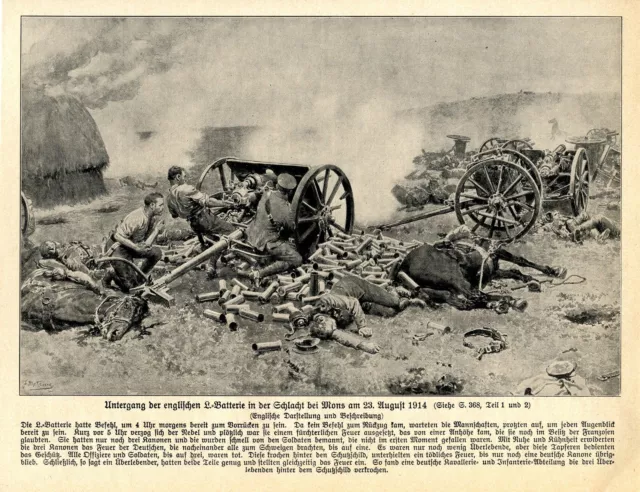 1914 * Untergang der englischen L.-Batterien in der Schlacht bei Mons * WW 1