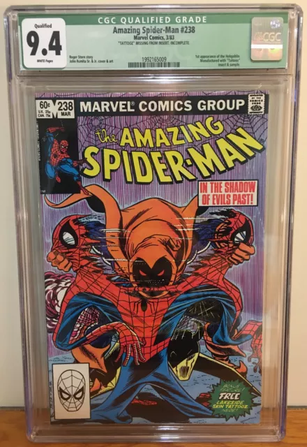 Amazing Spider-Man #238 1983 Cgc 9.4 1St Appearance Of Hobgoblin Missing Tattooz