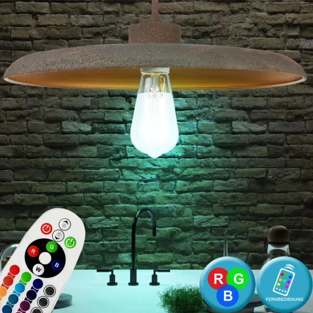 RGB LED Pendel Decken Lampe Ess Zimmer Beleuchtung Fernbedienung Leuchte dimmbar