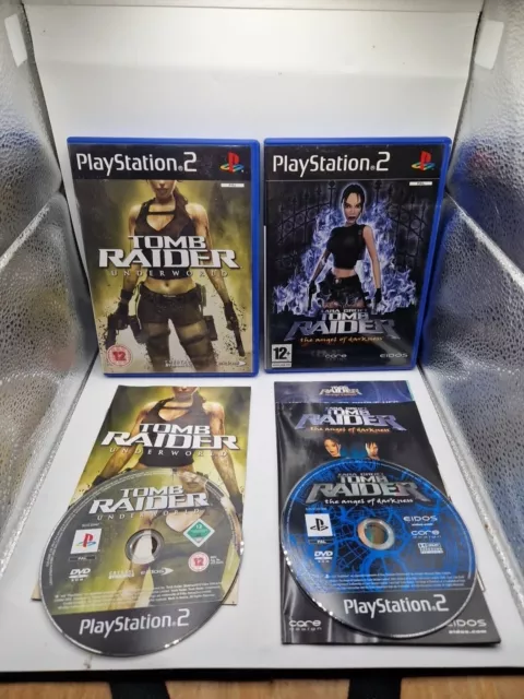 2X Tomb Raider PS2 Spiele Underworld & Angel of Darkness Sehr guter Zustand