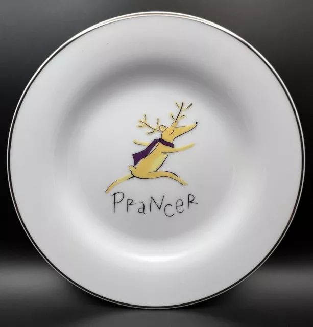 Reindeer Cocktail Plate "Prancer" by Pottery Barn