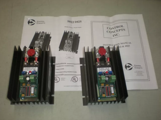 Lot of (2) Control Concepts 1025-12-10-4/20MA SCR Power Controllers - NOS - NNB