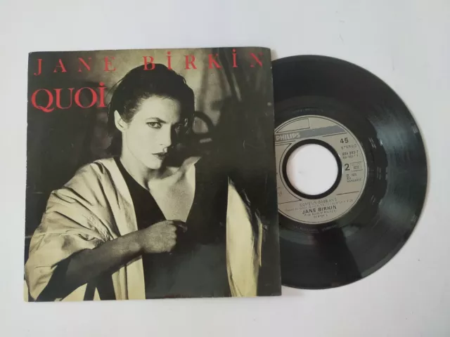 SP Vinyle 45T Jane Birkin "Quoi" BE 1985