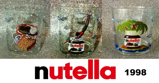 Nutella Ferrero Bicchiere Serie Nuvole 1998 Italia Glasses