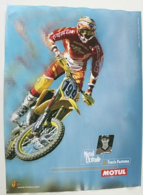 Affiche Huile Motul Travis Pastrana Champion 125 Us Supercross 2001 60X80Cm