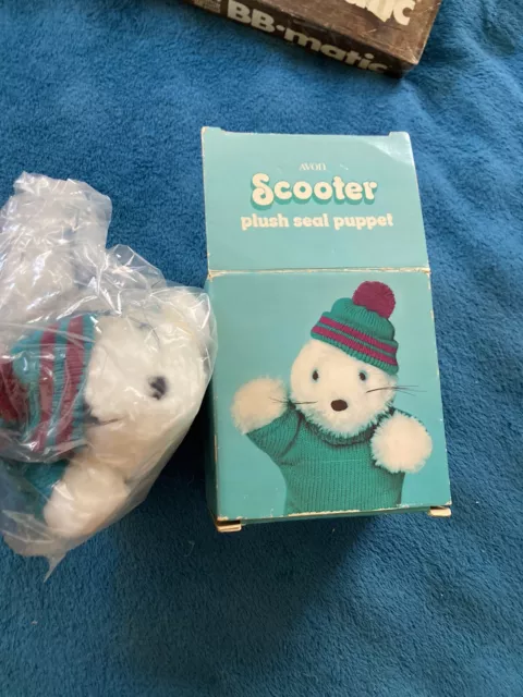 Avon Scooter Plush Seal Puppet In Original Box 1983 Never Taken Out Of Plastic