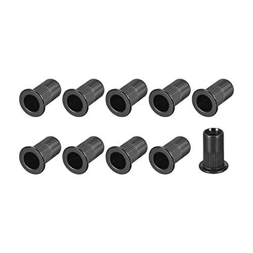 Rivet Nuts m5 50pcs Carbon Steel Threaded Inserts Nuts For Furniture Mechanica