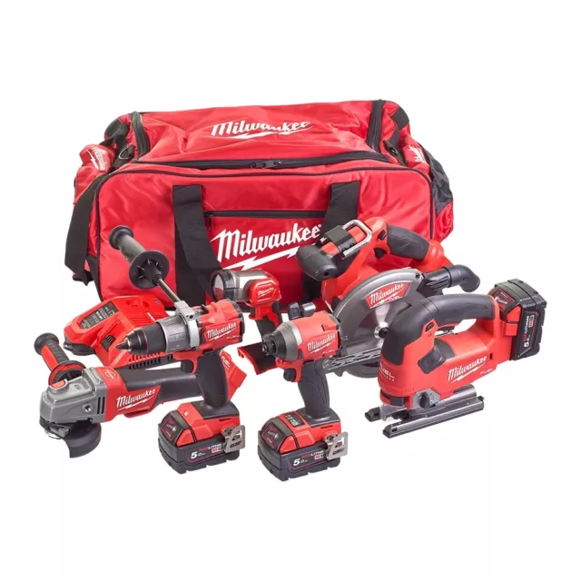 Milwaukee M18FPP6D-503B 18V Fuel - 6 Piece Power Tool Kit