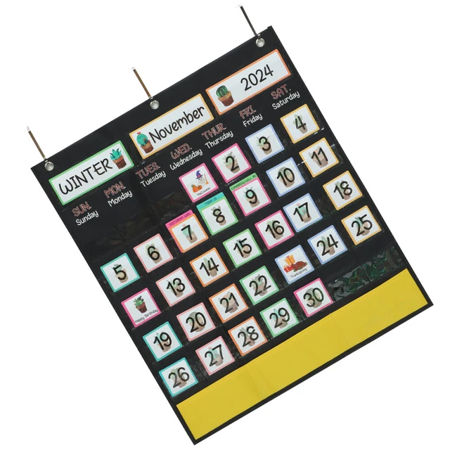 DAYS WEEK CHART Weather Days Chart Kids Pocket Charts for School ...