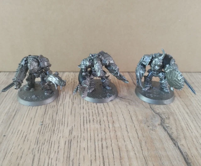 3 Motos Space Marines Du Chaos – Warhammer 40K, état Major, Occasion