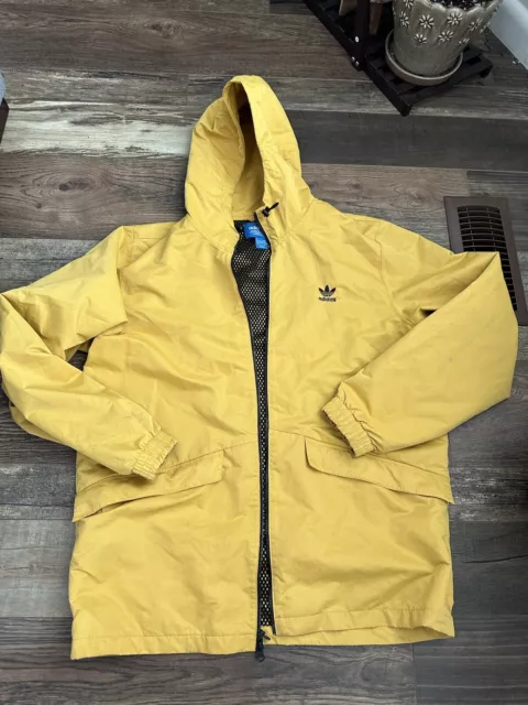 Adidas Originals Men's Yellow and Black Jacket,Size XL