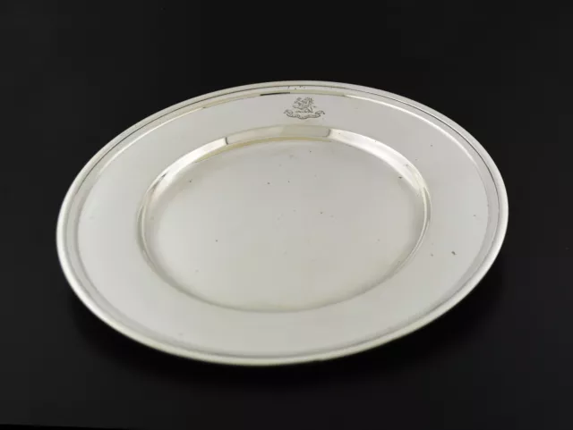 Vintage Tiffany & Co Coat Of Arms # 20198 925 Sterling Silver Bread Plate 6 1/4"