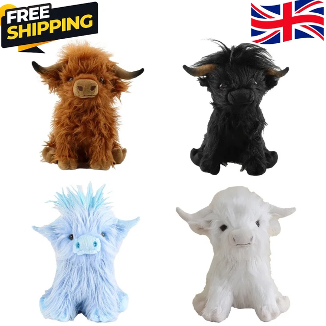 25CM CUDDLY HIGHLAND Cow Soft Toy Living Nature Teddy Plush Toys Doll ...