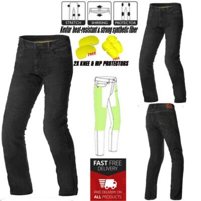 Asse RST SPORT MOTO BIKER SPORT TOURING CE da Uomo Gamba Corta in pelle Jean 