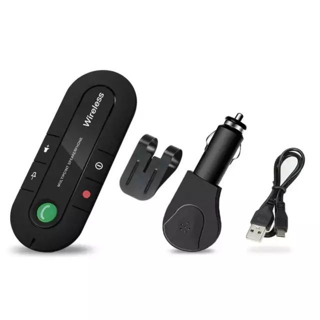 Bluetooth Handsfree Car Kit Charger Wireless Audio Receiver Speakerphone for ...