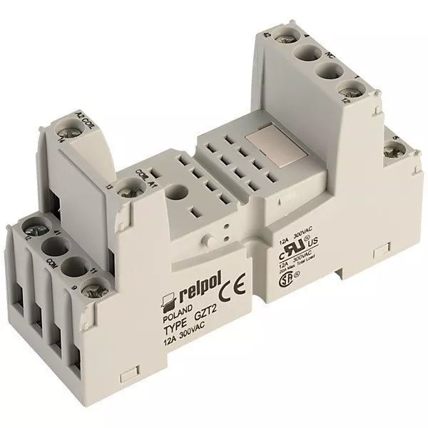 1 x 1 x Relpol GZT2 Relay Socket 8 Pin 300V AC 12A DIN