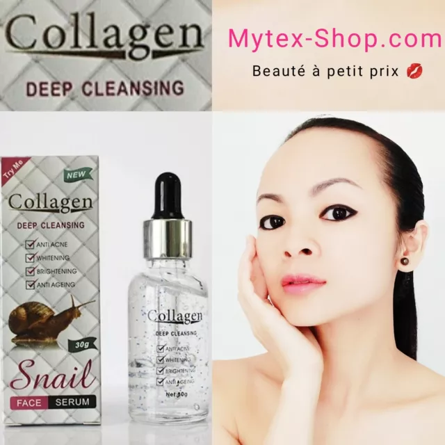 MYTEX-SHOP Sérum Collagène & bave d'escargot hydratant anti-âge anti-rides 30ml