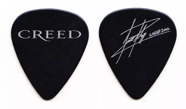 Creed Scott Stapp Signature Black Guitar Pick - 2002 Weathered Tour