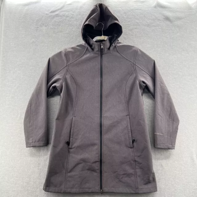 EDDIE BAUER WOMENS size XL softshell hooded fleece lined water ...