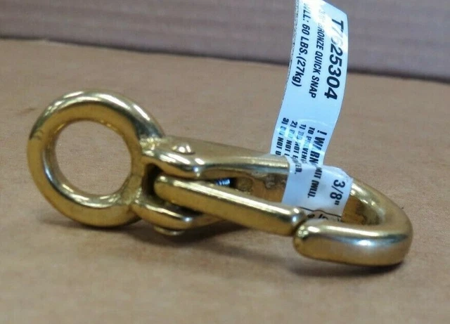 Campbell Chain T7625304 Quick Snap 3/8" Rigid Fixed Eye Solid Bronze New 2