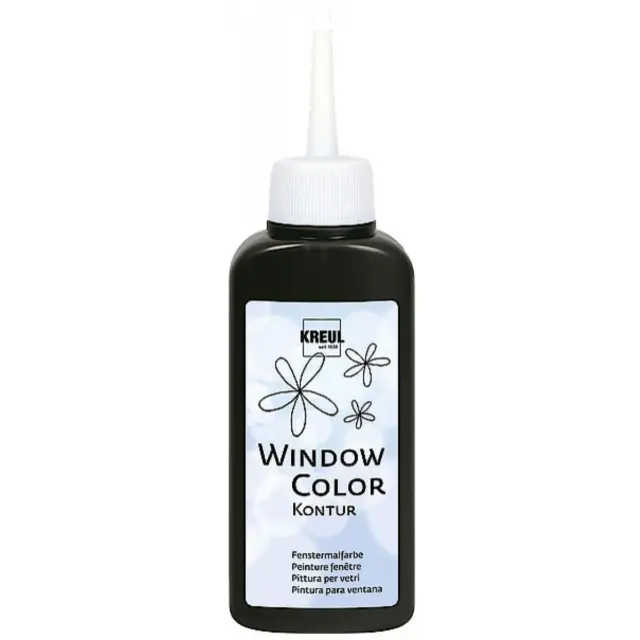 Window Color Konturenfarbe, schwarz, 80 ml KREUL 42774 (4000798427740)