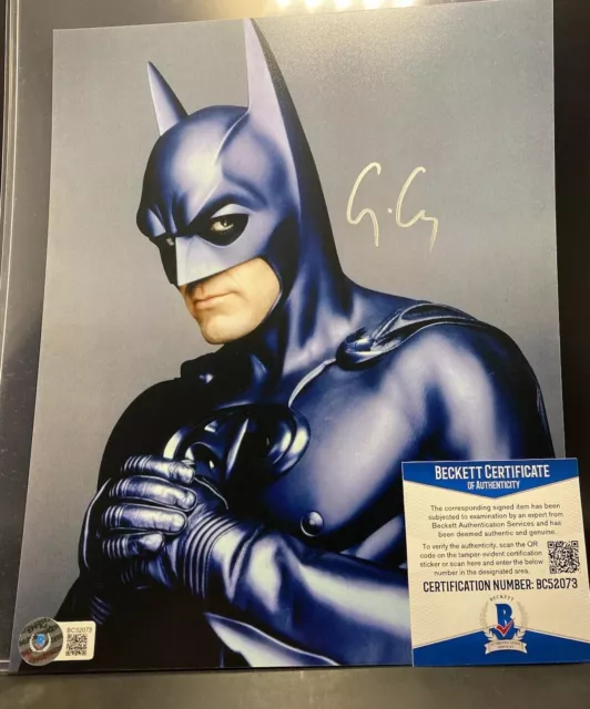 GEORGE CLOONEY SIGNED BATMAN 8x10, BECKETT CERTIFIED AUTOGRAPH