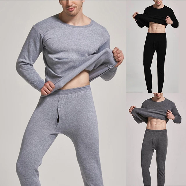 Nuovissima biancheria intima termica alla moda set pigiama Johns lungo più velluto