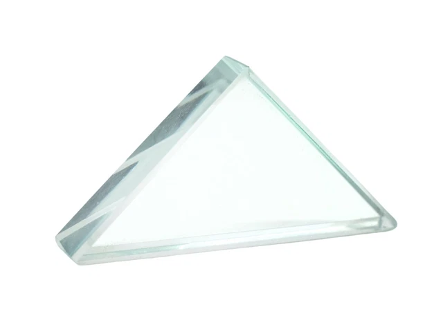 Right Angle Refraction Prism, 35x35x45mm Sides - Flint Glass - Eisco Labs