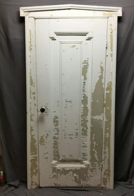 Antique 1840's Greek Revival Interior Door With Surround Architectural 656-20B