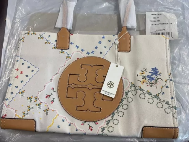 Tory Burch Tote Large Afternoon Tea Floral Printed Canvas Ella Tote