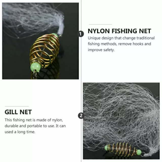 4 Stk. Nylon Fischernetz Trap Netting Fischnetz Tackle Outdoor Angeln Zubeh P7A9 2