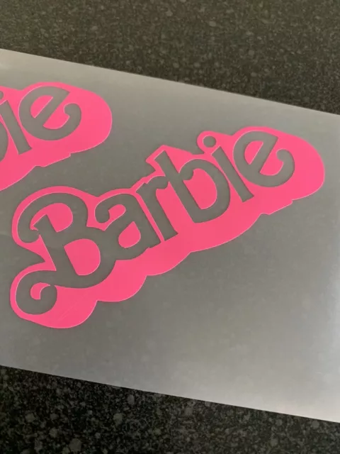 Barbie Logo Vinyl Decal Sticker - Great for Wine Glasses, Cups, Mugs