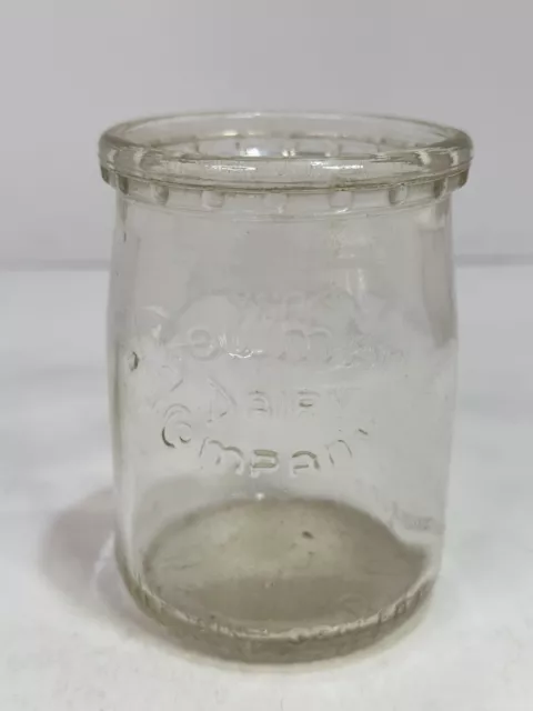 Glass Cottage Cheese Jar Embossed Bowman Dairy Company CHICAGO ILLINOIS ILL IL