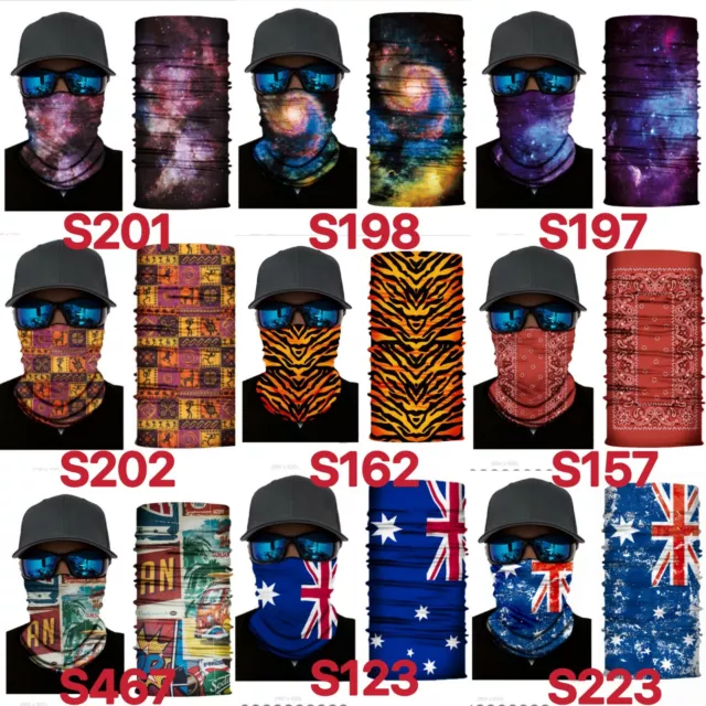 Bandana Skull Fishing Face Mask Face Cover Head Scarf Biker Shield Neck Sock Au