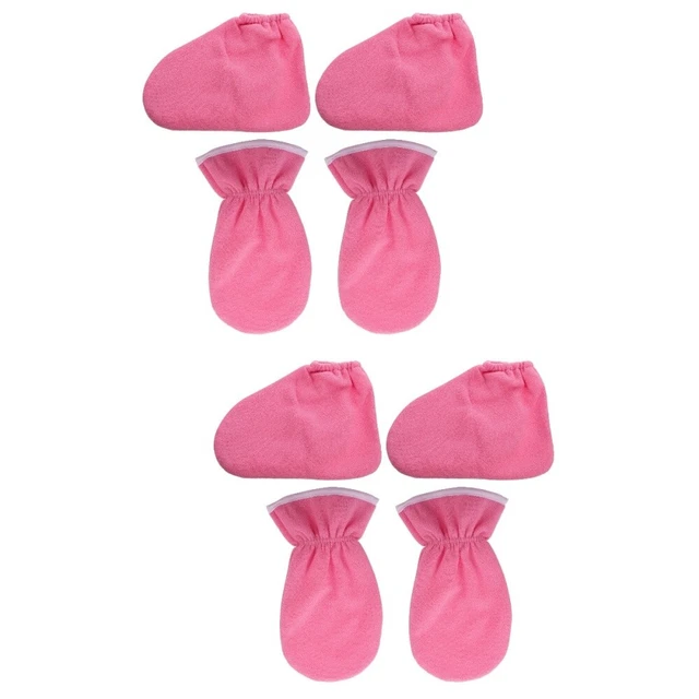 8 Pcs Flanell Handschuhe Mit Ätherischen Ölen Arbeit Fußbadabdeckung Spa-Socken