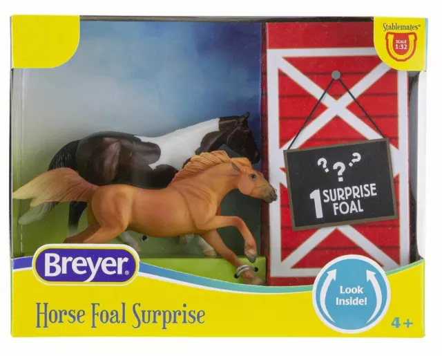 Breyer SM Mystery Foal Surprise, Brown Pinto and Chestnut mustang #6222