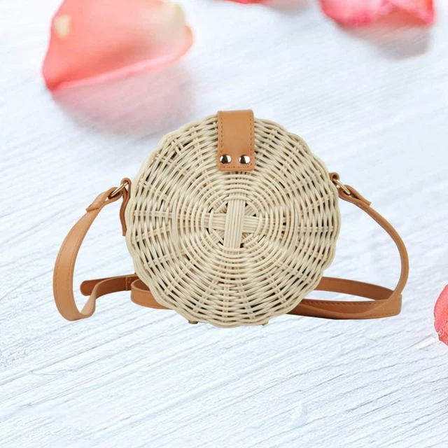 Woven Rattan Bag Shoulder Bags Sling Bag Rattan Handmade Rattan Bag