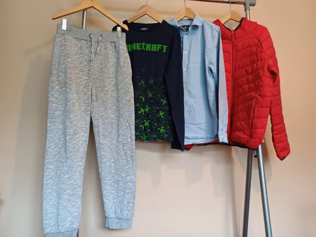 Boys Clothes Bundle 12-13 Years Play Bundle Top Coat Joggers Shirt M&S Minecraft