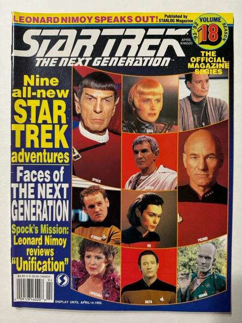 STAR TREK THE Next Generation Official Magazine Issue #18 1992 Faces of ...