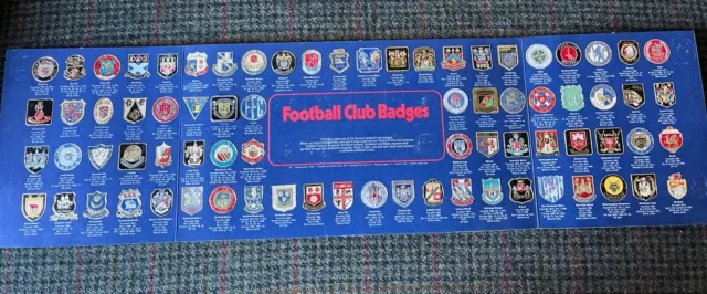 Complete Esso Collection Of Football Club Badges 76 Badges + Presentation Board